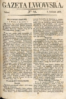 Gazeta Lwowska. 1833, nr 41