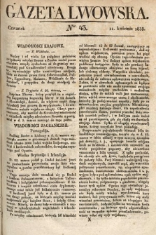 Gazeta Lwowska. 1833, nr 43