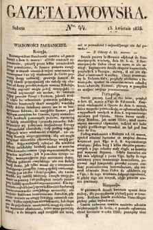 Gazeta Lwowska. 1833, nr 44