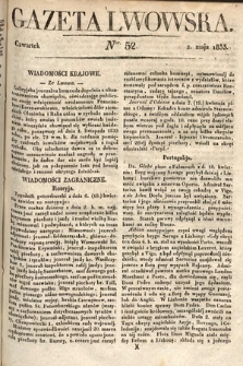 Gazeta Lwowska. 1833, nr 52