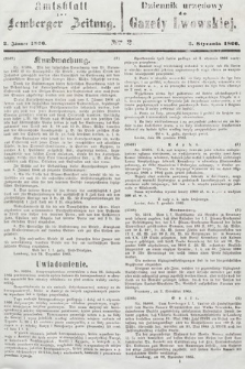 Amtsblatt zur Lemberger Zeitung = Dziennik Urzędowy do Gazety Lwowskiej. 1866, nr 2