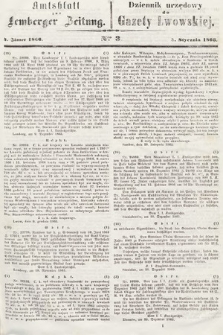Amtsblatt zur Lemberger Zeitung = Dziennik Urzędowy do Gazety Lwowskiej. 1866, nr 3