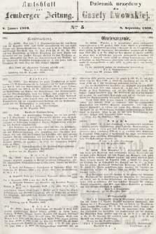 Amtsblatt zur Lemberger Zeitung = Dziennik Urzędowy do Gazety Lwowskiej. 1866, nr 5