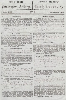 Amtsblatt zur Lemberger Zeitung = Dziennik Urzędowy do Gazety Lwowskiej. 1866, nr 6