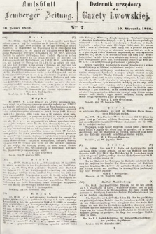 Amtsblatt zur Lemberger Zeitung = Dziennik Urzędowy do Gazety Lwowskiej. 1866, nr 7