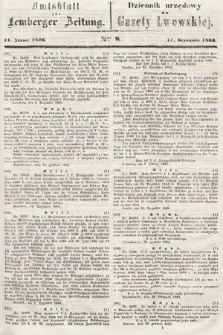 Amtsblatt zur Lemberger Zeitung = Dziennik Urzędowy do Gazety Lwowskiej. 1866, nr 8