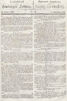 Amtsblatt zur Lemberger Zeitung = Dziennik Urzędowy do Gazety Lwowskiej. 1866, nr 9