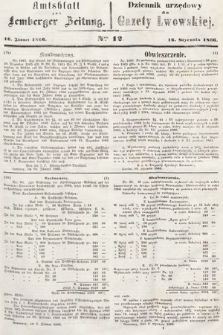 Amtsblatt zur Lemberger Zeitung = Dziennik Urzędowy do Gazety Lwowskiej. 1866, nr 12
