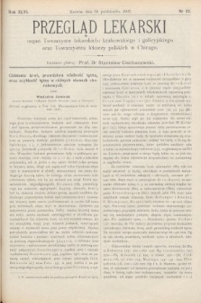 Przegląd Lekarski : Organ Towarzystw Lekarskich Krakowskiego i Galicyjskiego, oraz Towarzystwa Lekarzy Polskich w Chicago. 1907, nr 42