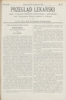 Przegląd Lekarski : Organ Towarzystw Lekarskich Krakowskiego i Galicyjskiego, oraz Towarzystwa Lekarzy Polskich w Chicago. 1907, nr 43