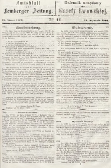Amtsblatt zur Lemberger Zeitung = Dziennik Urzędowy do Gazety Lwowskiej. 1866, nr 19