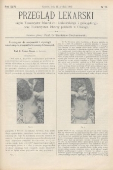 Przegląd Lekarski : Organ Towarzystw Lekarskich Krakowskiego i Galicyjskiego, oraz Towarzystwa Lekarzy Polskich w Chicago. 1907, nr 50