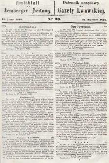 Amtsblatt zur Lemberger Zeitung = Dziennik Urzędowy do Gazety Lwowskiej. 1866, nr 20