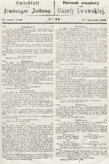 Amtsblatt zur Lemberger Zeitung = Dziennik Urzędowy do Gazety Lwowskiej. 1866, nr 24