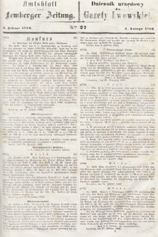 Amtsblatt zur Lemberger Zeitung = Dziennik Urzędowy do Gazety Lwowskiej. 1866, nr 27