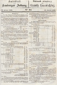 Amtsblatt zur Lemberger Zeitung = Dziennik Urzędowy do Gazety Lwowskiej. 1866, nr 34