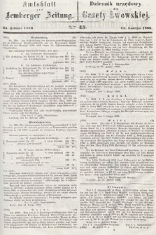 Amtsblatt zur Lemberger Zeitung = Dziennik Urzędowy do Gazety Lwowskiej. 1866, nr 45