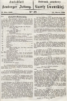Amtsblatt zur Lemberger Zeitung = Dziennik Urzędowy do Gazety Lwowskiej. 1866, nr 58