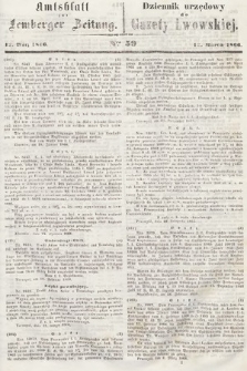 Amtsblatt zur Lemberger Zeitung = Dziennik Urzędowy do Gazety Lwowskiej. 1866, nr 59