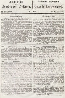 Amtsblatt zur Lemberger Zeitung = Dziennik Urzędowy do Gazety Lwowskiej. 1866, nr 63