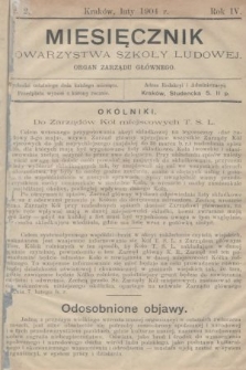 Miesięcznik Towarzystwa Szkoły Ludowej : organ Zarządu Głównego. 1904, nr 2