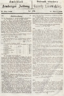 Amtsblatt zur Lemberger Zeitung = Dziennik Urzędowy do Gazety Lwowskiej. 1866, nr 72