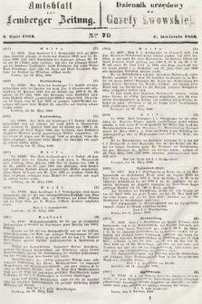 Amtsblatt zur Lemberger Zeitung = Dziennik Urzędowy do Gazety Lwowskiej. 1866, nr 79