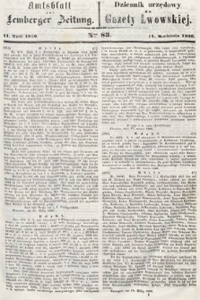 Amtsblatt zur Lemberger Zeitung = Dziennik Urzędowy do Gazety Lwowskiej. 1866, nr 83