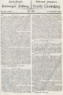 Amtsblatt zur Lemberger Zeitung = Dziennik Urzędowy do Gazety Lwowskiej. 1866, nr 84