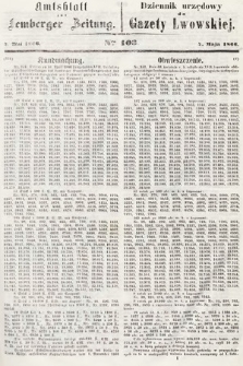Amtsblatt zur Lemberger Zeitung = Dziennik Urzędowy do Gazety Lwowskiej. 1866, nr 103