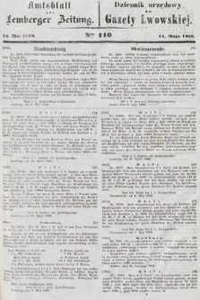 Amtsblatt zur Lemberger Zeitung = Dziennik Urzędowy do Gazety Lwowskiej. 1866, nr 110