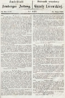 Amtsblatt zur Lemberger Zeitung = Dziennik Urzędowy do Gazety Lwowskiej. 1866, nr 111