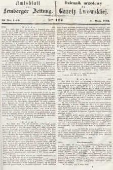 Amtsblatt zur Lemberger Zeitung = Dziennik Urzędowy do Gazety Lwowskiej. 1866, nr 112