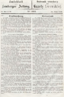 Amtsblatt zur Lemberger Zeitung = Dziennik Urzędowy do Gazety Lwowskiej. 1866, nr 113