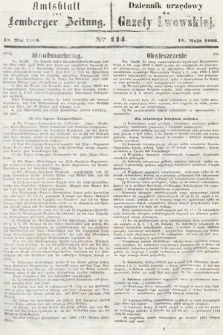 Amtsblatt zur Lemberger Zeitung = Dziennik Urzędowy do Gazety Lwowskiej. 1866, nr 114