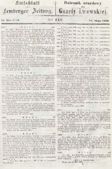 Amtsblatt zur Lemberger Zeitung = Dziennik Urzędowy do Gazety Lwowskiej. 1866, nr 119