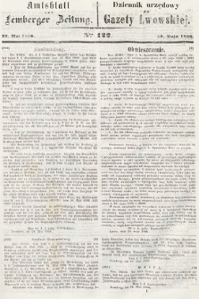 Amtsblatt zur Lemberger Zeitung = Dziennik Urzędowy do Gazety Lwowskiej. 1866, nr 122