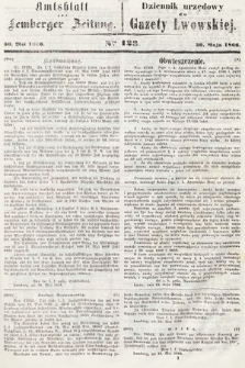 Amtsblatt zur Lemberger Zeitung = Dziennik Urzędowy do Gazety Lwowskiej. 1866, nr 123
