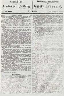Amtsblatt zur Lemberger Zeitung = Dziennik Urzędowy do Gazety Lwowskiej. 1866, nr 138