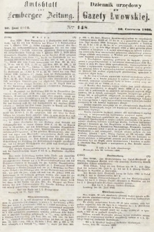 Amtsblatt zur Lemberger Zeitung = Dziennik Urzędowy do Gazety Lwowskiej. 1866, nr 148