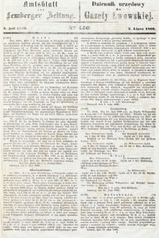 Amtsblatt zur Lemberger Zeitung = Dziennik Urzędowy do Gazety Lwowskiej. 1866, nr 150