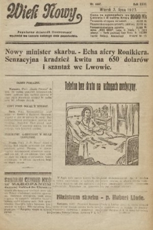 Wiek Nowy : popularny dziennik ilustrowany. 1923, nr 6607