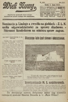 Wiek Nowy : popularny dziennik ilustrowany. 1923, nr 6608