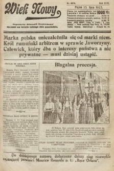 Wiek Nowy : popularny dziennik ilustrowany. 1923, nr 6616