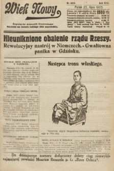 Wiek Nowy : popularny dziennik ilustrowany. 1923, nr 6628