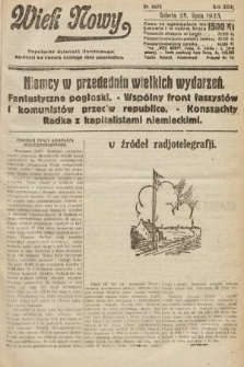 Wiek Nowy : popularny dziennik ilustrowany. 1923, nr 6629