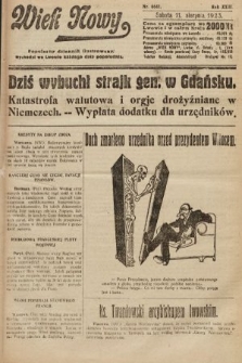 Wiek Nowy : popularny dziennik ilustrowany. 1923, nr 6641