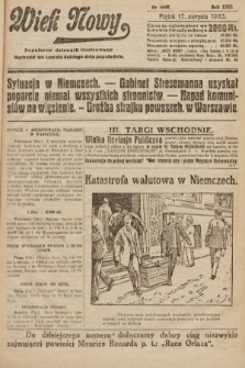 Wiek Nowy : popularny dziennik ilustrowany. 1923, nr 6645