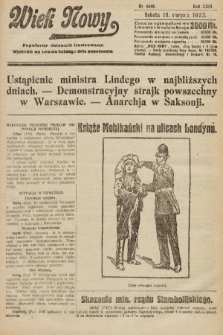 Wiek Nowy : popularny dziennik ilustrowany. 1923, nr 6646