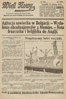 Wiek Nowy : popularny dziennik ilustrowany. 1923, nr 6650